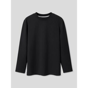 Fioboc Mens Long Sleeve Crew Neck Shirt Black XL Elbow Patches NWT